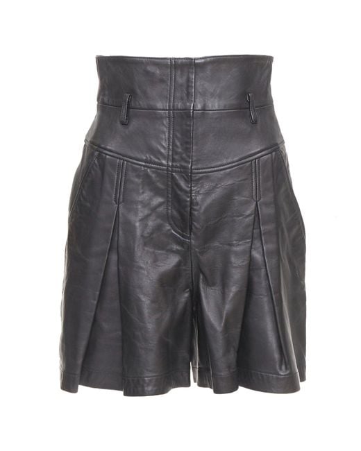 Alberta Ferretti Gray Giacca Leather Culottes