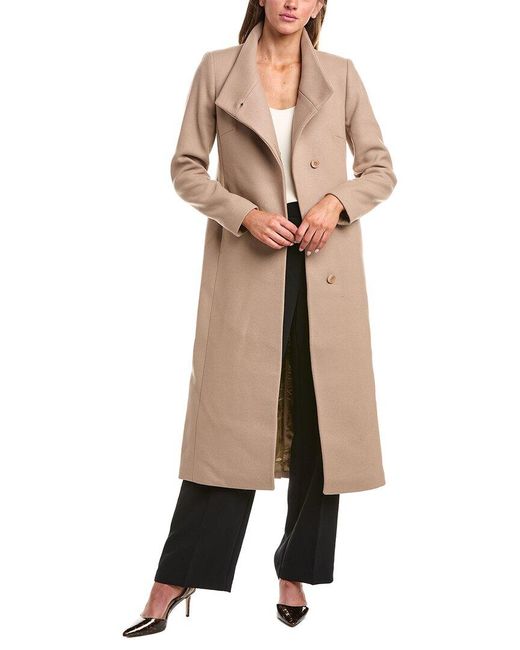 Reiss Natural Nrd Mischa Wool-Blend Blend Long Length Coat