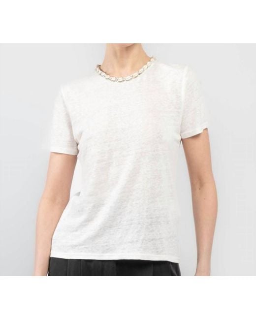 Zimmermann White Illuminate Embellished Tee