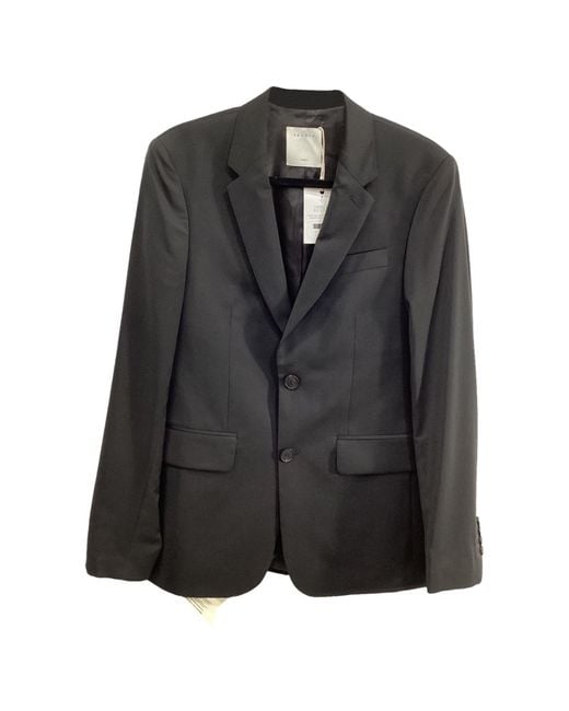 Sandro Black Single-Breasted Blazer for men