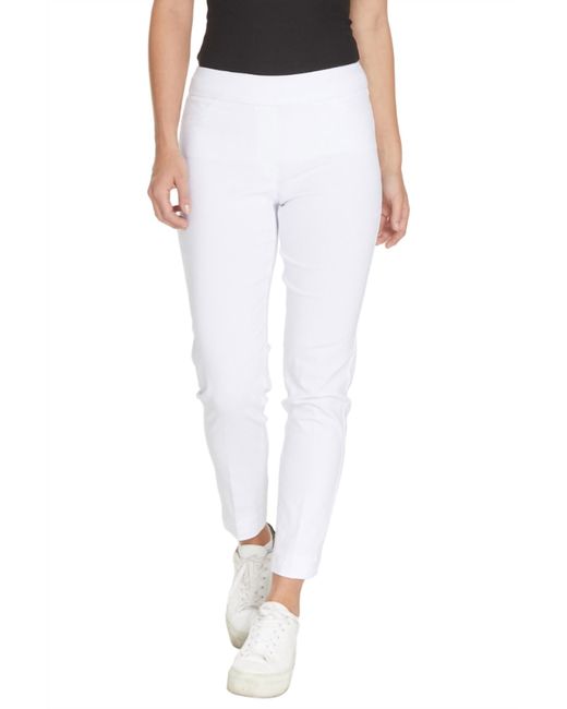 Slimsation By Multiples White Ankle Pants