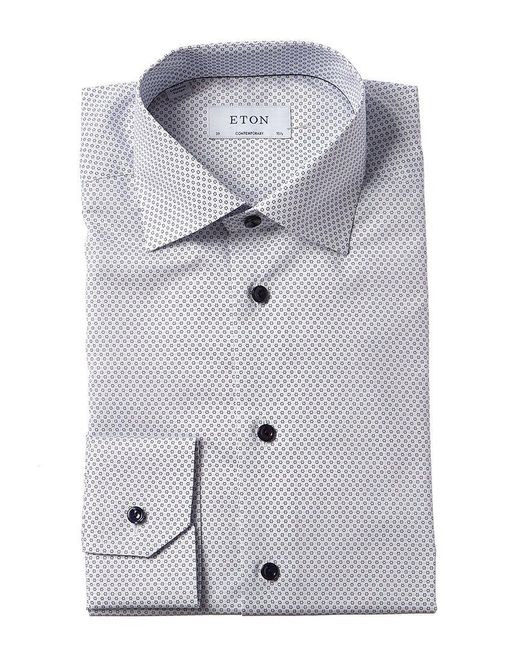 Eton of Sweden Gray Contemporary Fit Dress Shirt for men