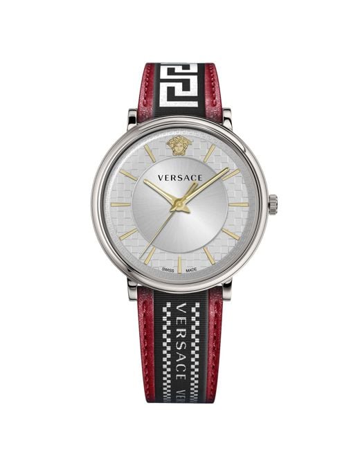 Versace Gray V-circle 42mm Quartz Watch for men