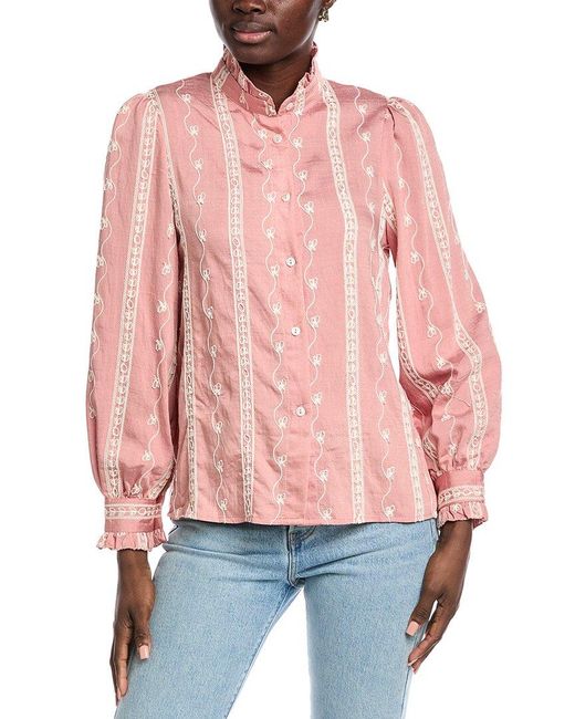 ANNA KAY Red Gibb Blouse