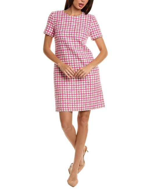 Carolina Herrera Pink Wool-blend Mini Dress
