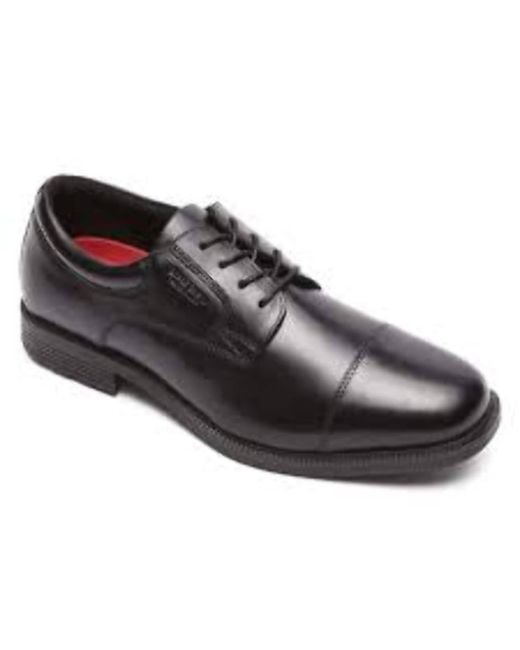 Rockport Black Essential Cap Toe Shoe for men