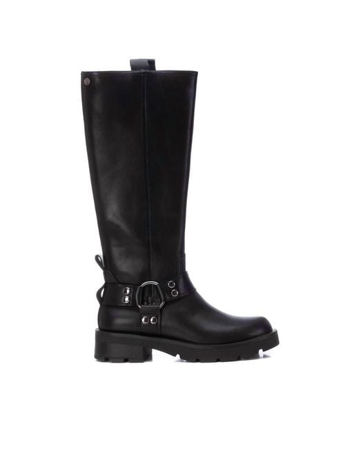 Xti Black Biker Boots
