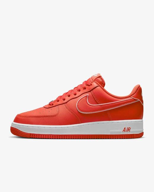 Nike Air Force 1 '07 Dv0788-600 Picante Red White Leather Skate Shoes Ttt63 for men