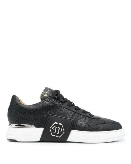 Philipp Plein Men's Black Phantom Lo-Top Sneakers