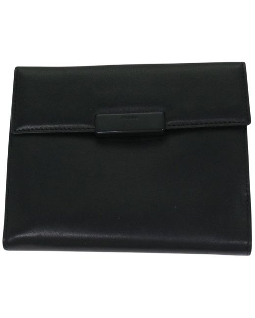 Prada Black Leather Wallet (pre-owned)