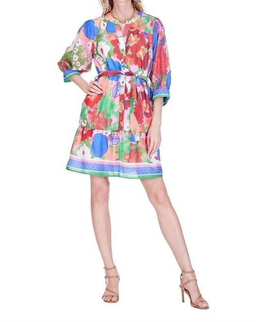 J joy Red Placket Dress