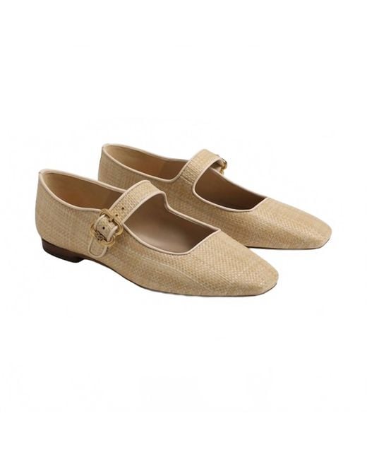 Sam Edelman Natural Michaela Tan Weave Flat