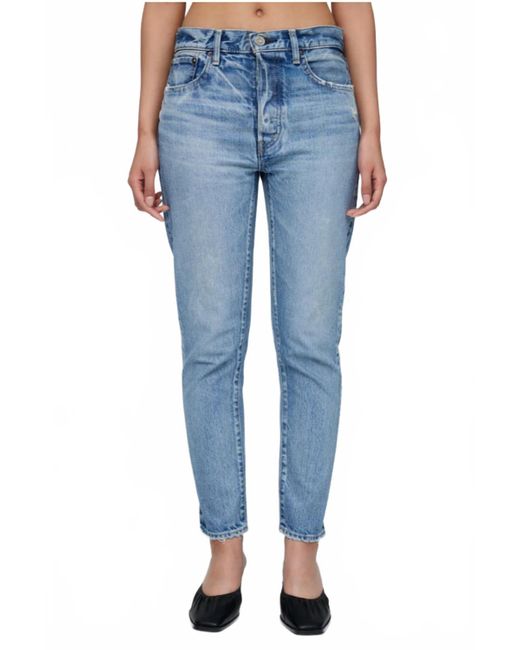 Moussy Blue Browncroft Tapered High Waisted Jean