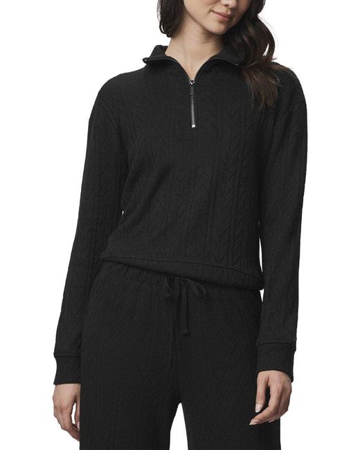 Splendid Black Sweatersoft 1/4-Zip