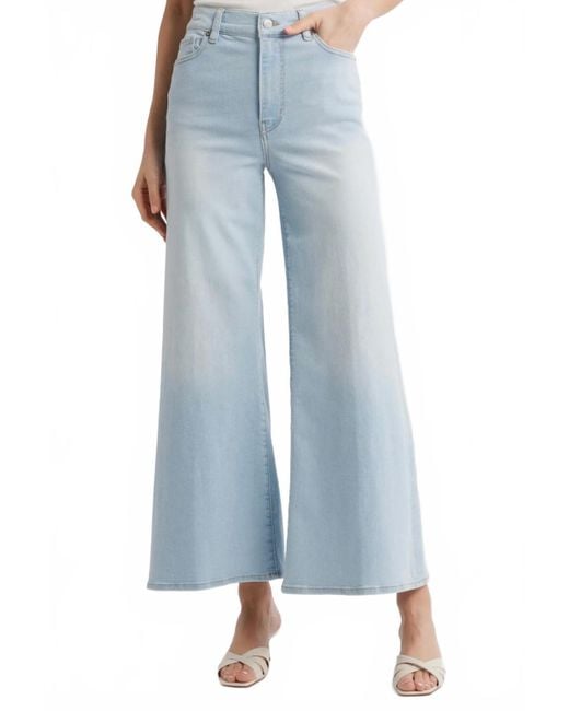 FRAME Blue Le Palazzo Crop Jeans