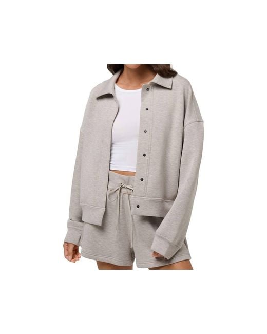 Travis Mathew Gray Cloudscape Button Down Jacket