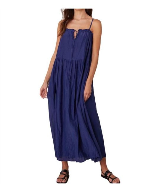 Velvet By Graham & Spencer Blue Farrah Ruffle Cami Dress