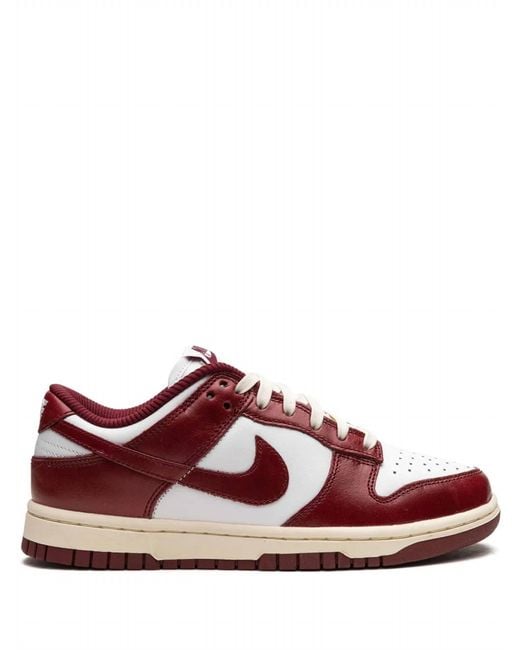 Nike Red Dunk Low Premium Vintage Team Sneakers for men