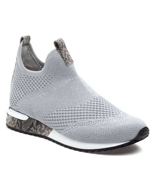 J/Slides Orion Knit Slipon Sneakers in Gray Lyst