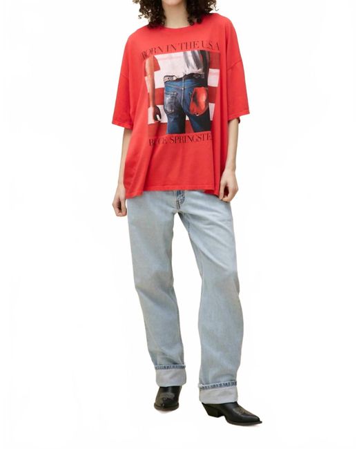 Daydreamer Red Bruce Springstein Americana Over Sized Tee