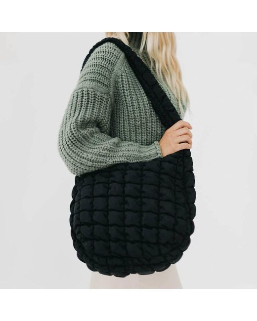 Pretty Simple Green Carmen Puffy Quilted Hobo Tote Bag