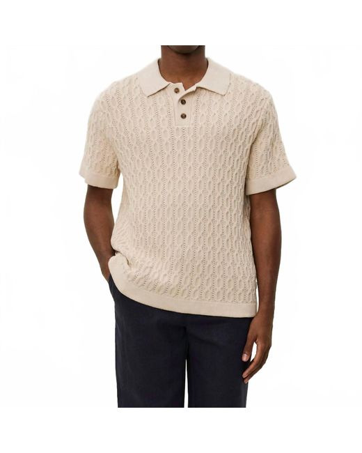 Les Deux Natural Garrett Knitted Polo for men