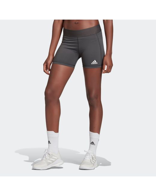 adidas Techfit Volleyball Shorts in Gray Lyst