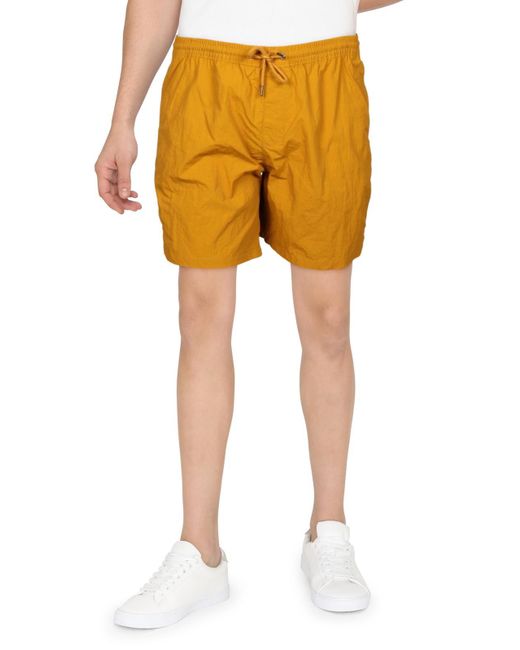 Sun & Stone Yellow Regular Fit Water Resistant Casual Shorts for men