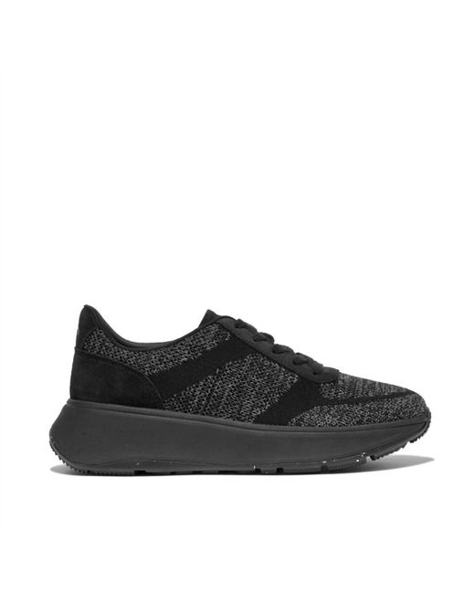 Fitflop Black Platform Knit Sneaker