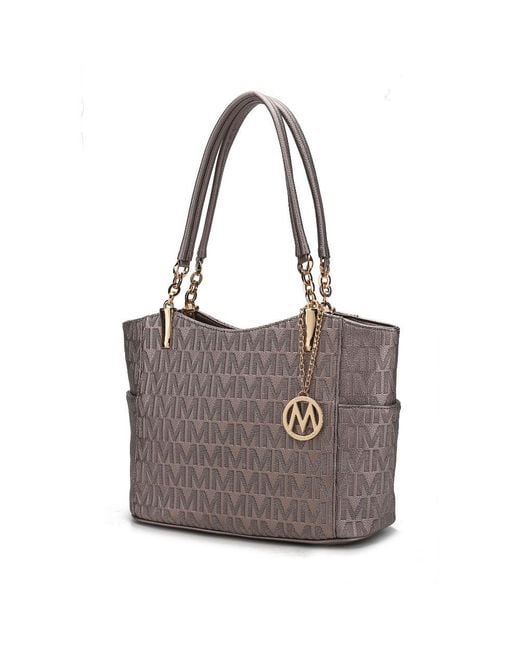 MKF Collection Fula Signature Satchel Handbag by Mia K. 