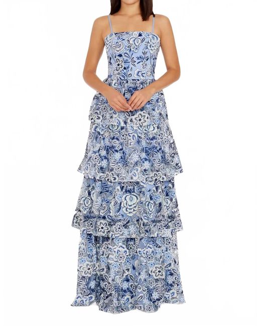 dress in blue day 2020 Dress The Population Ariya Floral Sequin Along Gown Dress Size XS Blue New   Finds For You