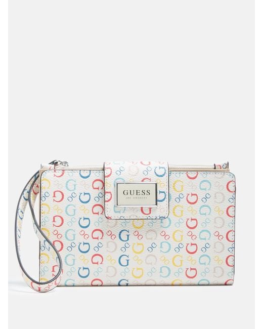 Guess Factory Abree Logo Phone Organizer in White | Lyst