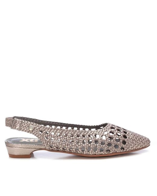Xti Gray Slingback Flats