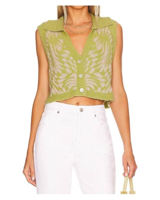 Significant Other Green Simone Knit Top