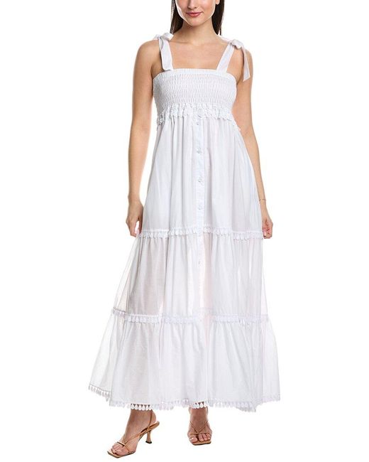 Charo Ruiz White Delphinus Maxi Dress