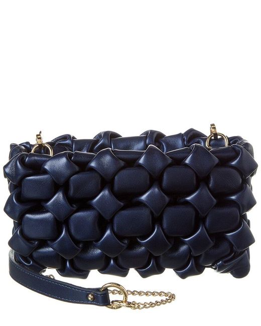 Persaman New York Blue Lucille Leather Clutch