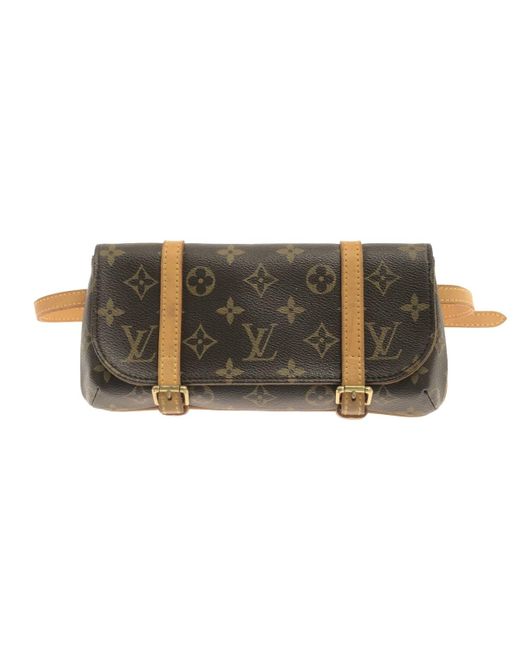 Louis Vuitton Pochette Marelle Canvas Clutch Bag (pre-owned) in Brown