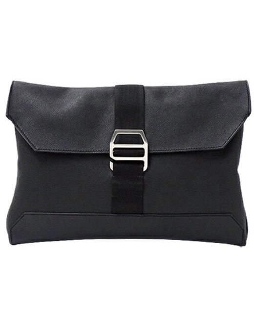 Hermès Leather Clutch Bag (preowned) in Black Lyst