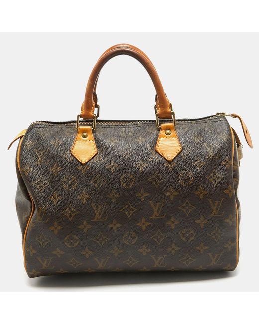 Louis Vuitton Black Monogram Canvas Speedy 30 Bag