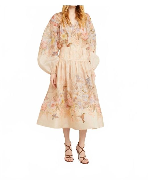 Zimmermann Natural Illuminate Drawn Blouse