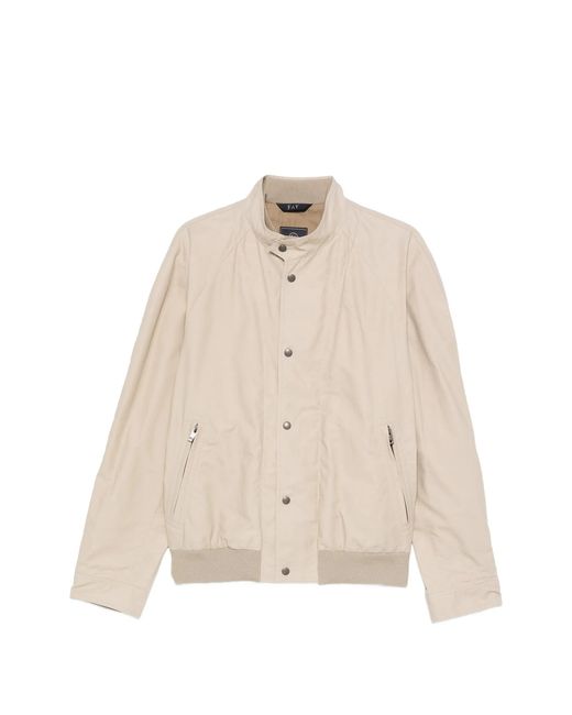 Fay Natural Light Bomber Stand Collar Jacket for men