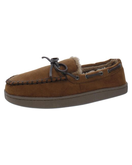 Club Room Brown Faux Fur Driving Moccasins for men