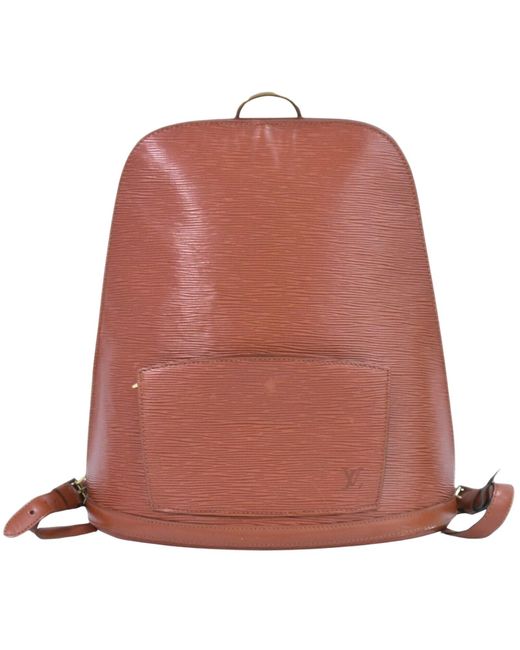 Louis Vuitton Orange Gobelins Leather Handbag (pre-owned)