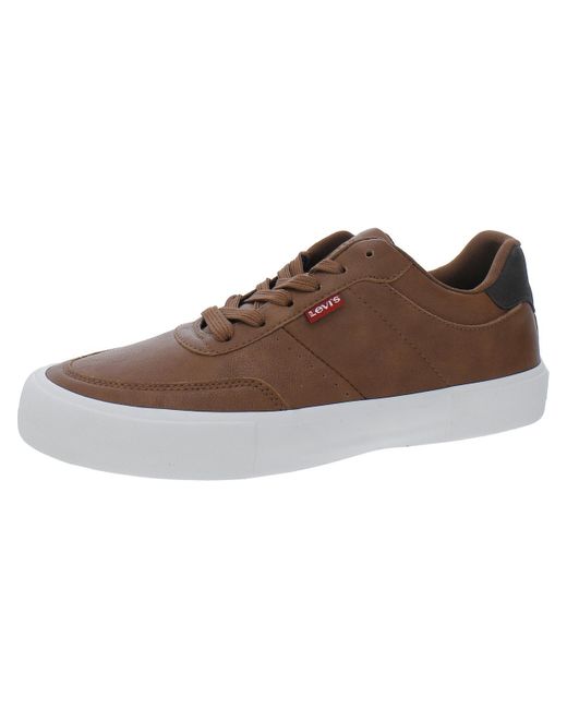 Levi's Brown Faux Leather Lifestyle Skate Shoes for men