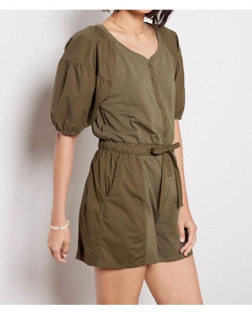 Nation Ltd Green Garner Combo Romper
