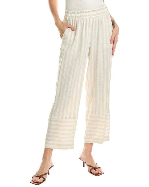 Jones New York Natural Linen-blend Drawstring Trouser