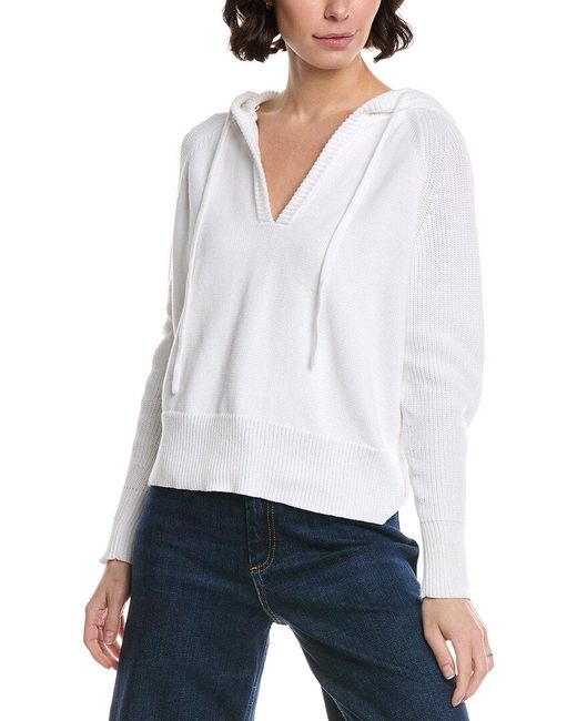 Metric Knits White Pullover
