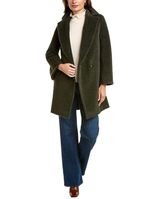 Cinzia Rocca Black Wool & Alpaca-blend Coat