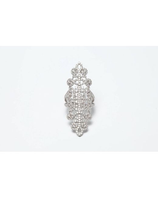 Avenue Chic Black Statement Lace Ring