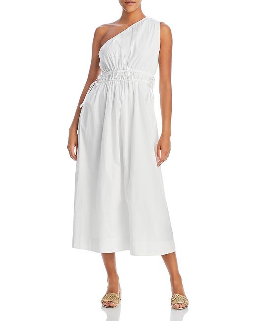 Faithfull The Brand White La Ora Cotton Mid-calf Midi Dress